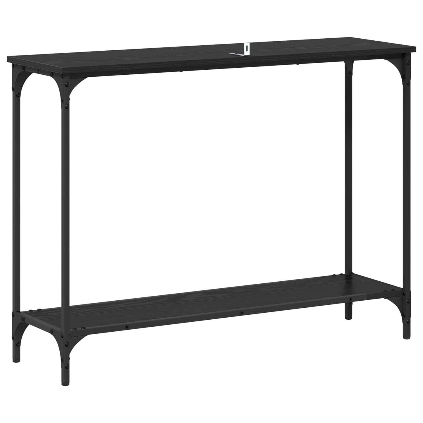 vidaXL Konsolentisch mit Regal Schwarz Eichen-Optik 101 x 30.5 x 75 cm