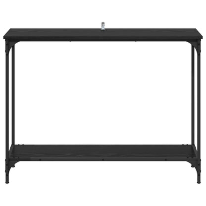 vidaXL Konsolentisch mit Regal Schwarz Eichen-Optik 101 x 30.5 x 75 cm