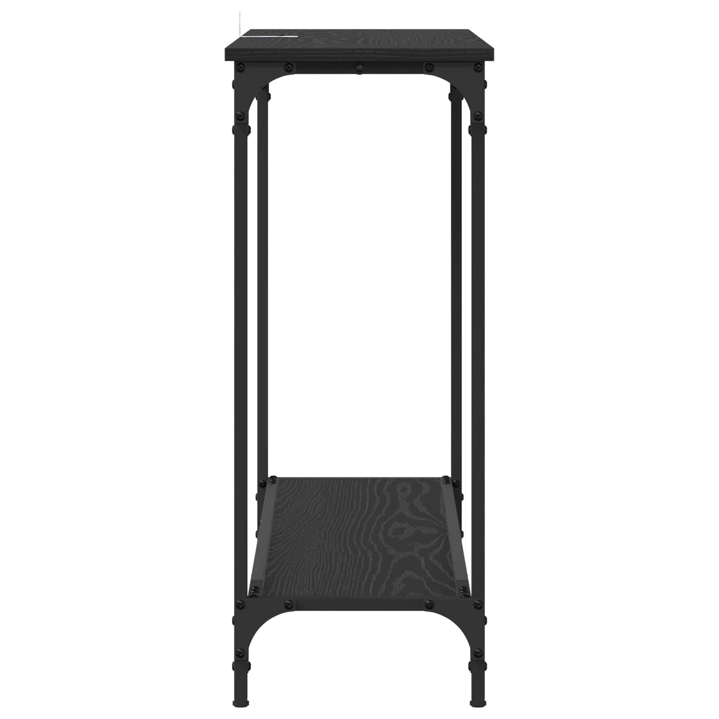 vidaXL Konsolentisch mit Regal Schwarz Eichen-Optik 101 x 30.5 x 75 cm