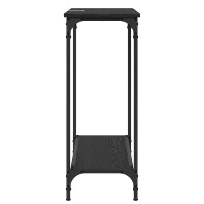 vidaXL Konsolentisch mit Regal Schwarz Eichen-Optik 101 x 30.5 x 75 cm