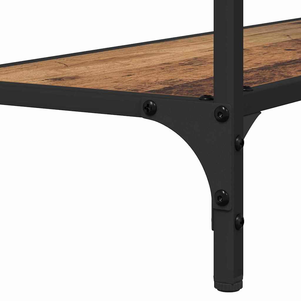 vidaXL Konsolentisch mit Regal Altholz 75 x 30.5 x 75 cm Holzwerkstoff