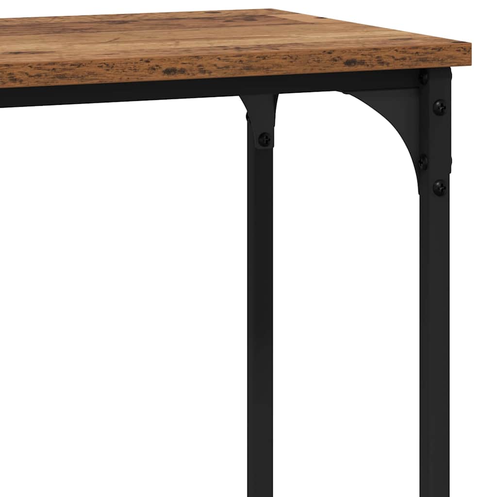 vidaXL Konsolentisch mit Regal Altholz 75 x 30.5 x 75 cm Holzwerkstoff