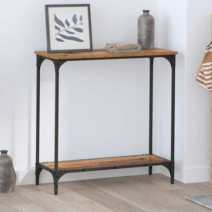 vidaXL Konsolentisch mit Regal Altholz 75 x 30.5 x 75 cm Holzwerkstoff