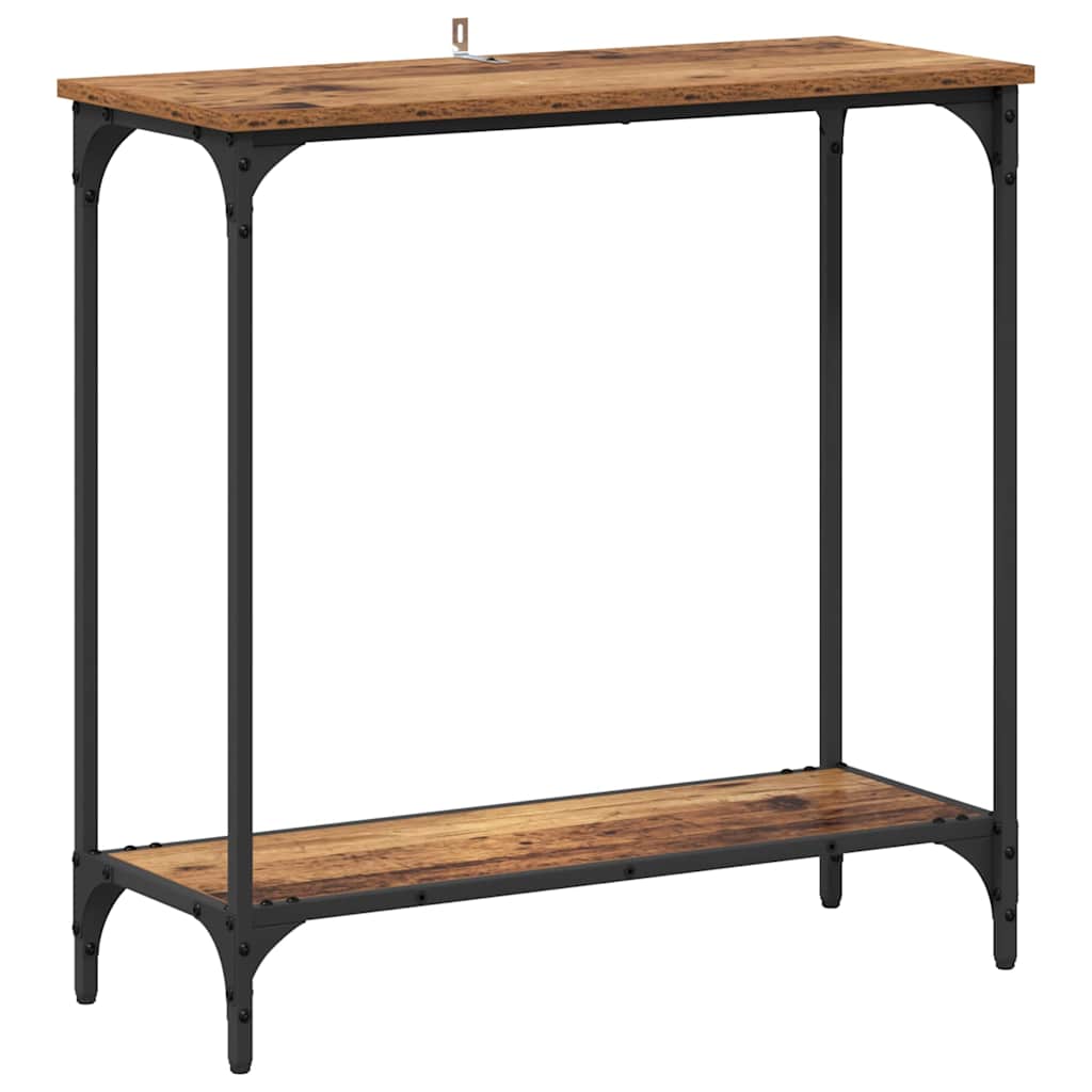 vidaXL Konsolentisch mit Regal Altholz 75 x 30.5 x 75 cm Holzwerkstoff