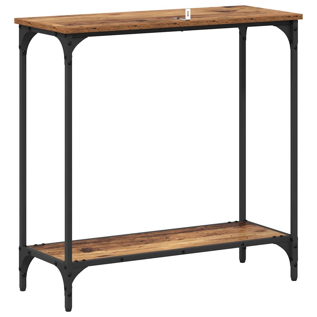 vidaXL Konsolentisch mit Regal Altholz 75 x 30.5 x 75 cm Holzwerkstoff