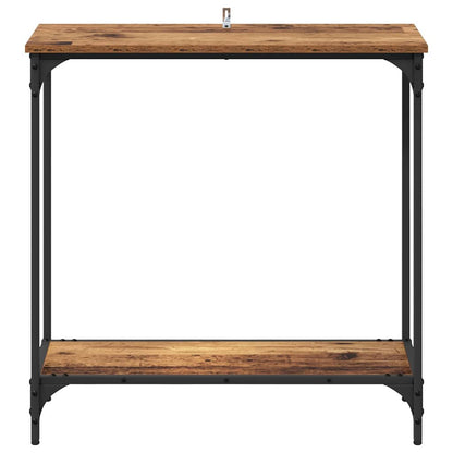 vidaXL Konsolentisch mit Regal Altholz 75 x 30.5 x 75 cm Holzwerkstoff