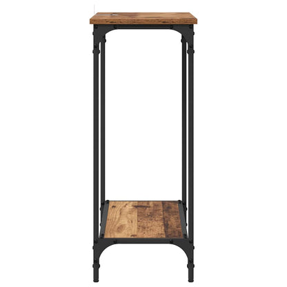 vidaXL Konsolentisch mit Regal Altholz 75 x 30.5 x 75 cm Holzwerkstoff