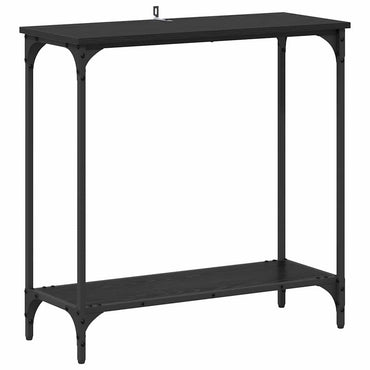 vidaXL Konsolentisch mit Regal Schwarz Eichen-Optik 75 x 30.5 x 75 cm