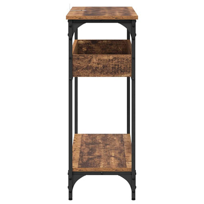 Konsolentisch mit Regal Altholz 100 x 29 x 75 cm Holzwerkstoff