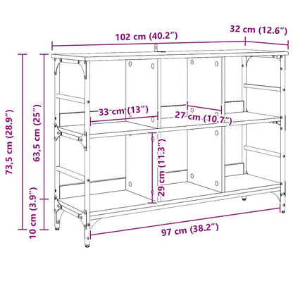 vidaXL Sideboard Artisan-Eiche 102 x 32 x 73,5 cm