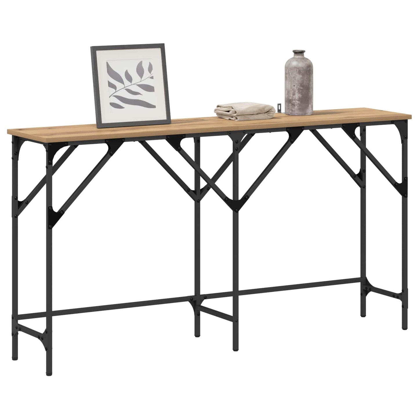 vidaXL Konsolentisch Artisan-Eiche 140 x 29 x 75 cm Holzwerkstoff