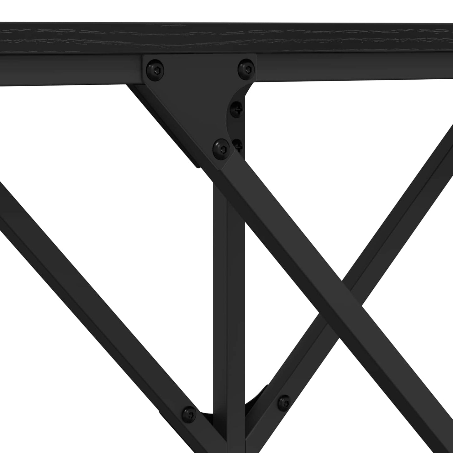 vidaXL Konsolentisch Schwarz Eichen-Optik 140 x 29 x 75 cm