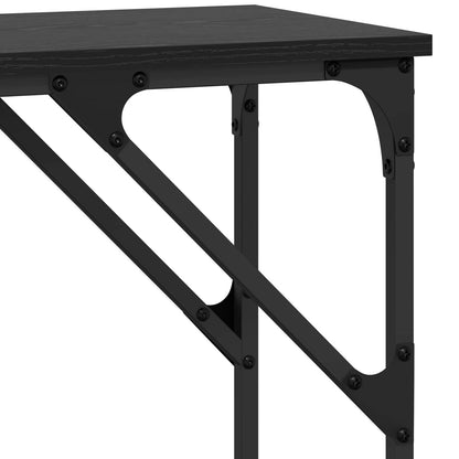 vidaXL Konsolentisch Schwarz Eichen-Optik 140 x 29 x 75 cm