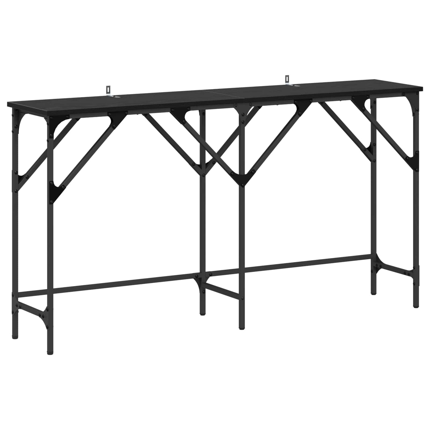 vidaXL Konsolentisch Schwarz Eichen-Optik 140 x 29 x 75 cm
