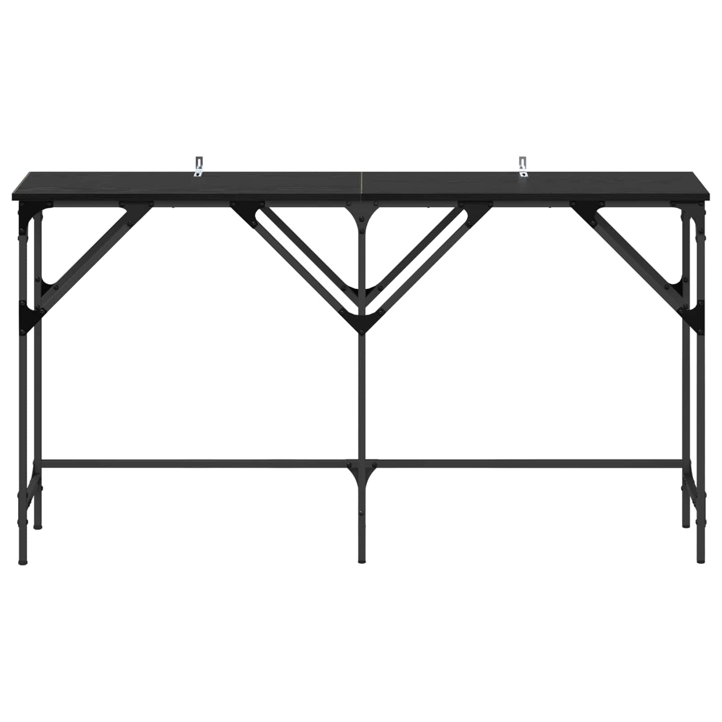 vidaXL Konsolentisch Schwarz Eichen-Optik 140 x 29 x 75 cm