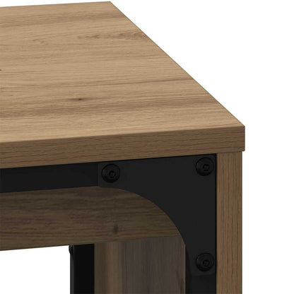 vidaXL Couchtisch 3 pcs Artisan-Eiche Holzwerkstoff