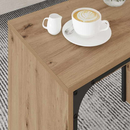 vidaXL Couchtisch 3 pcs Artisan-Eiche Holzwerkstoff