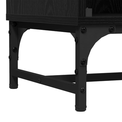 vidaXL Sideboard Schwarz Eichen-Optik 35 x 37 x 117 cm