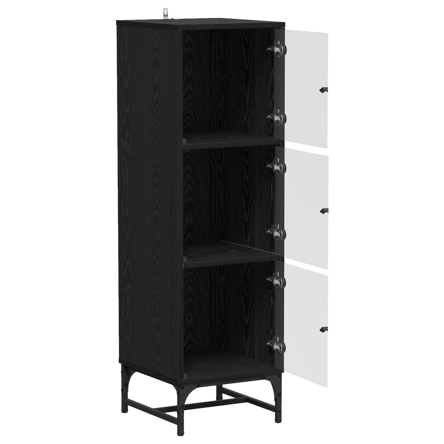 vidaXL Sideboard Schwarz Eichen-Optik 35 x 37 x 117 cm