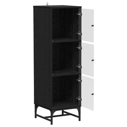 vidaXL Sideboard Schwarz Eichen-Optik 35 x 37 x 117 cm