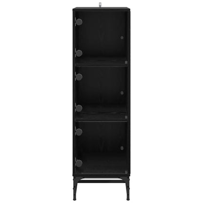 vidaXL Sideboard Schwarz Eichen-Optik 35 x 37 x 117 cm