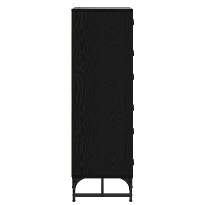 vidaXL Sideboard Schwarz Eichen-Optik 35 x 37 x 117 cm