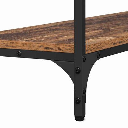 vidaXL Konsolentisch mit Regal Altholz 100 x 30 x 75 cm Holzwerkstoff