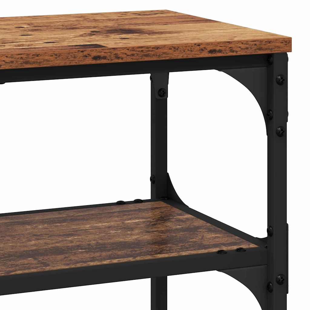vidaXL Konsolentisch mit Regal Altholz 100 x 30 x 75 cm Holzwerkstoff