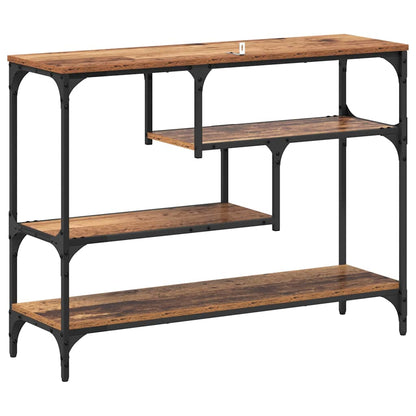 vidaXL Konsolentisch mit Regal Altholz 100 x 30 x 75 cm Holzwerkstoff