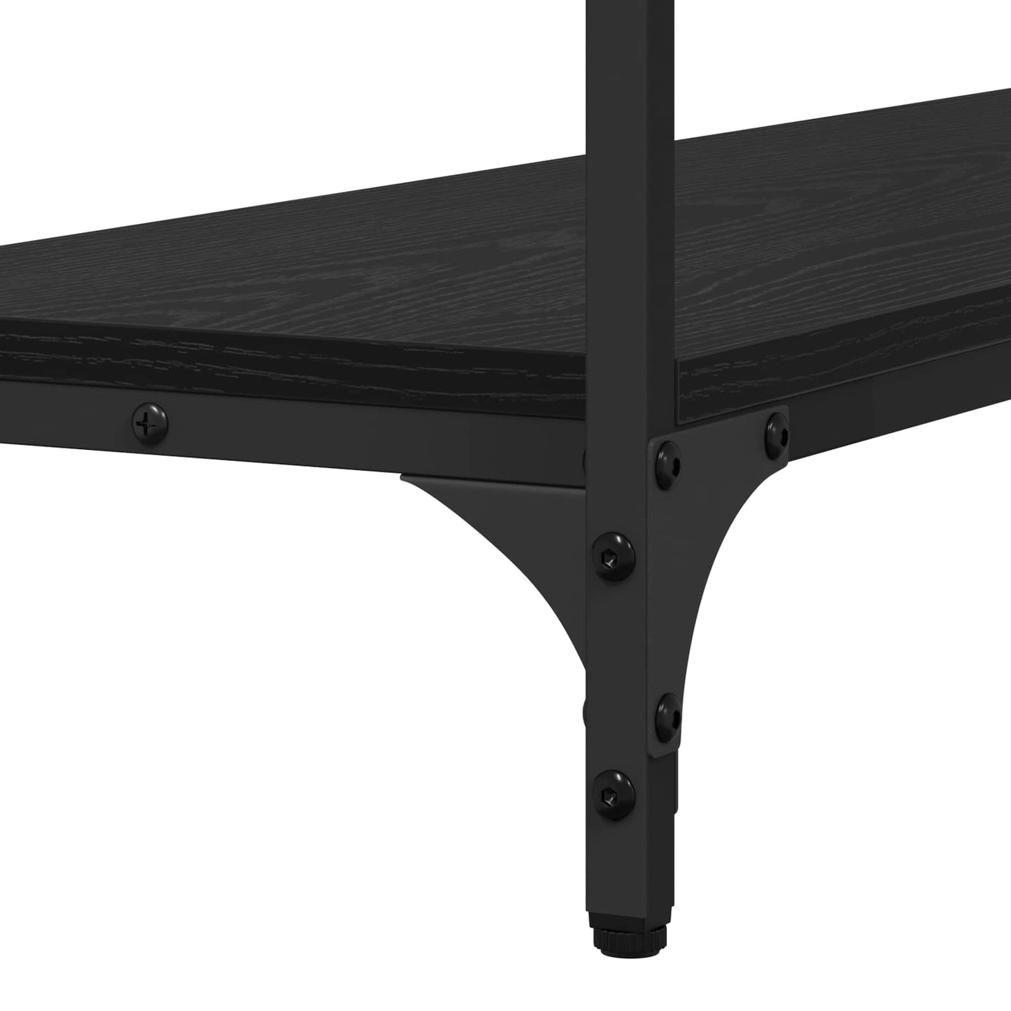 vidaXL Konsolentisch mit Regal Schwarz Eichen-Optik 100 x 30 x 75 cm