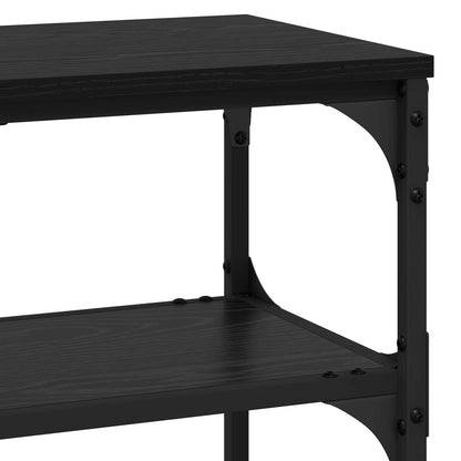vidaXL Konsolentisch mit Regal Schwarz Eichen-Optik 100 x 30 x 75 cm