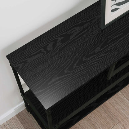 vidaXL Konsolentisch mit Regal Schwarz Eichen-Optik 100 x 30 x 75 cm