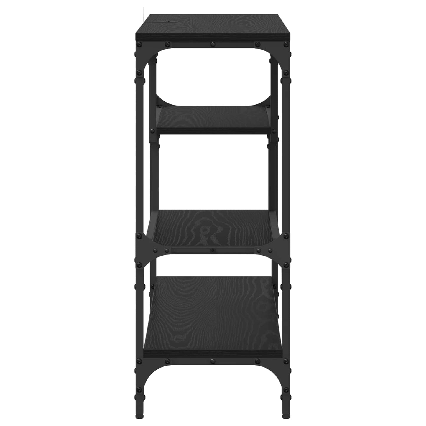 vidaXL Konsolentisch mit Regal Schwarz Eichen-Optik 100 x 30 x 75 cm