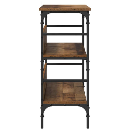 Konsolentisch mit Regal Altholz 100 x 32 x 75 cm Holzwerkstoff