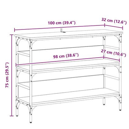 Konsolentisch Artisan-Eiche 100 x 32 x 75 cm Holzwerkstoff