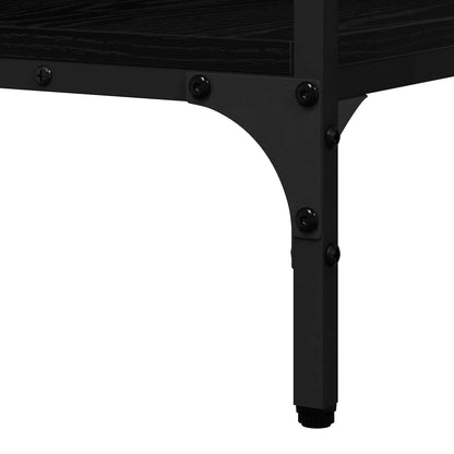 vidaXL Konsolentisch mit Regal Schwarz Eichen-Optik 100 x 32 x 75 cm