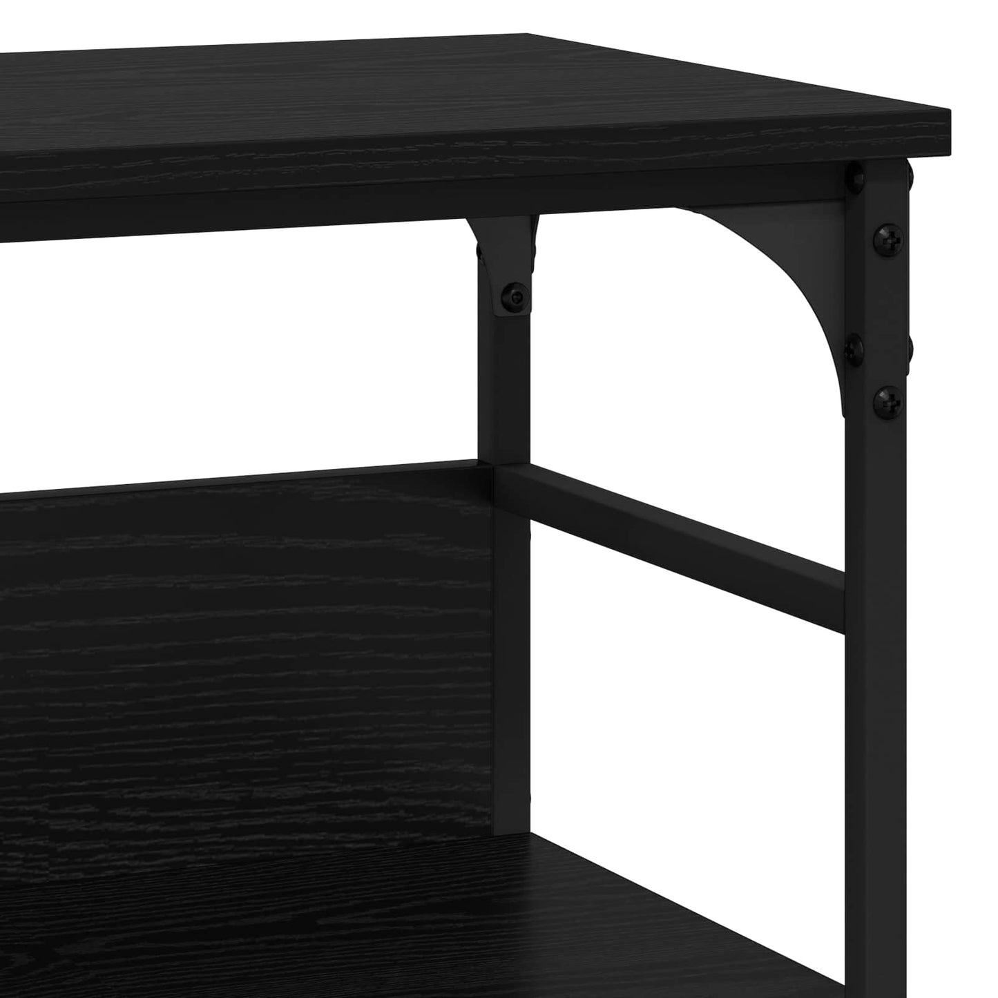 vidaXL Konsolentisch mit Regal Schwarz Eichen-Optik 100 x 32 x 75 cm