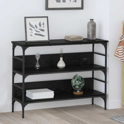 vidaXL Konsolentisch mit Regal Schwarz Eichen-Optik 100 x 32 x 75 cm