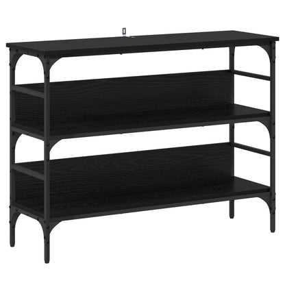 vidaXL Konsolentisch mit Regal Schwarz Eichen-Optik 100 x 32 x 75 cm
