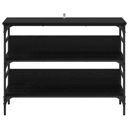 vidaXL Konsolentisch mit Regal Schwarz Eichen-Optik 100 x 32 x 75 cm