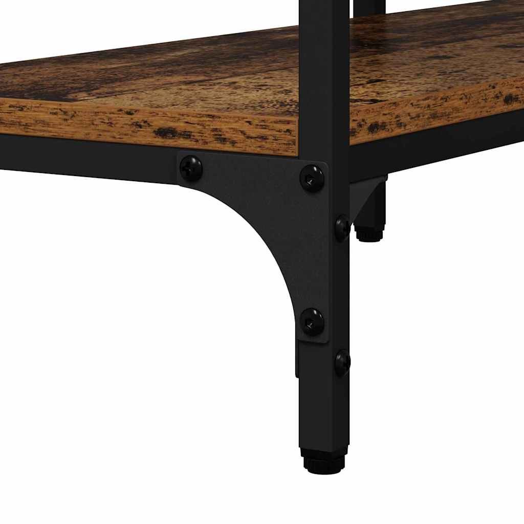 vidaXL Konsolentisch mit Regal Altholz 160 x 29 x 80 cm Holzwerkstoff