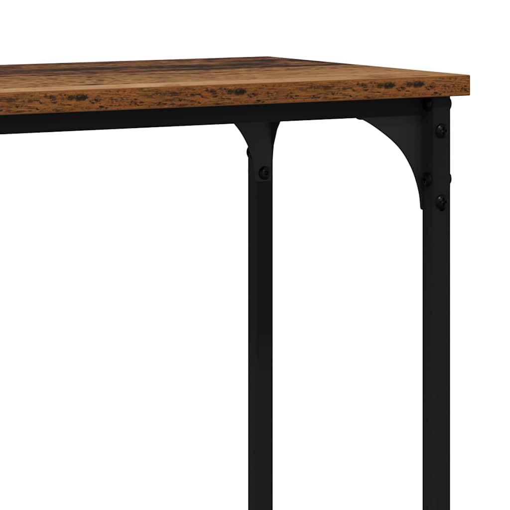 vidaXL Konsolentisch mit Regal Altholz 160 x 29 x 80 cm Holzwerkstoff