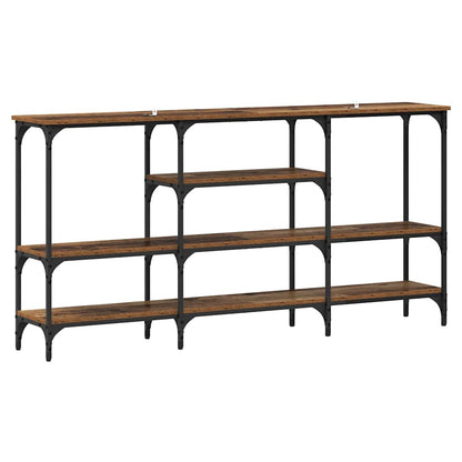 vidaXL Konsolentisch mit Regal Altholz 160 x 29 x 80 cm Holzwerkstoff