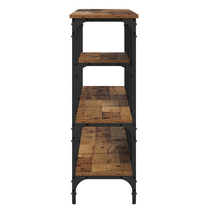 vidaXL Konsolentisch mit Regal Altholz 160 x 29 x 80 cm Holzwerkstoff