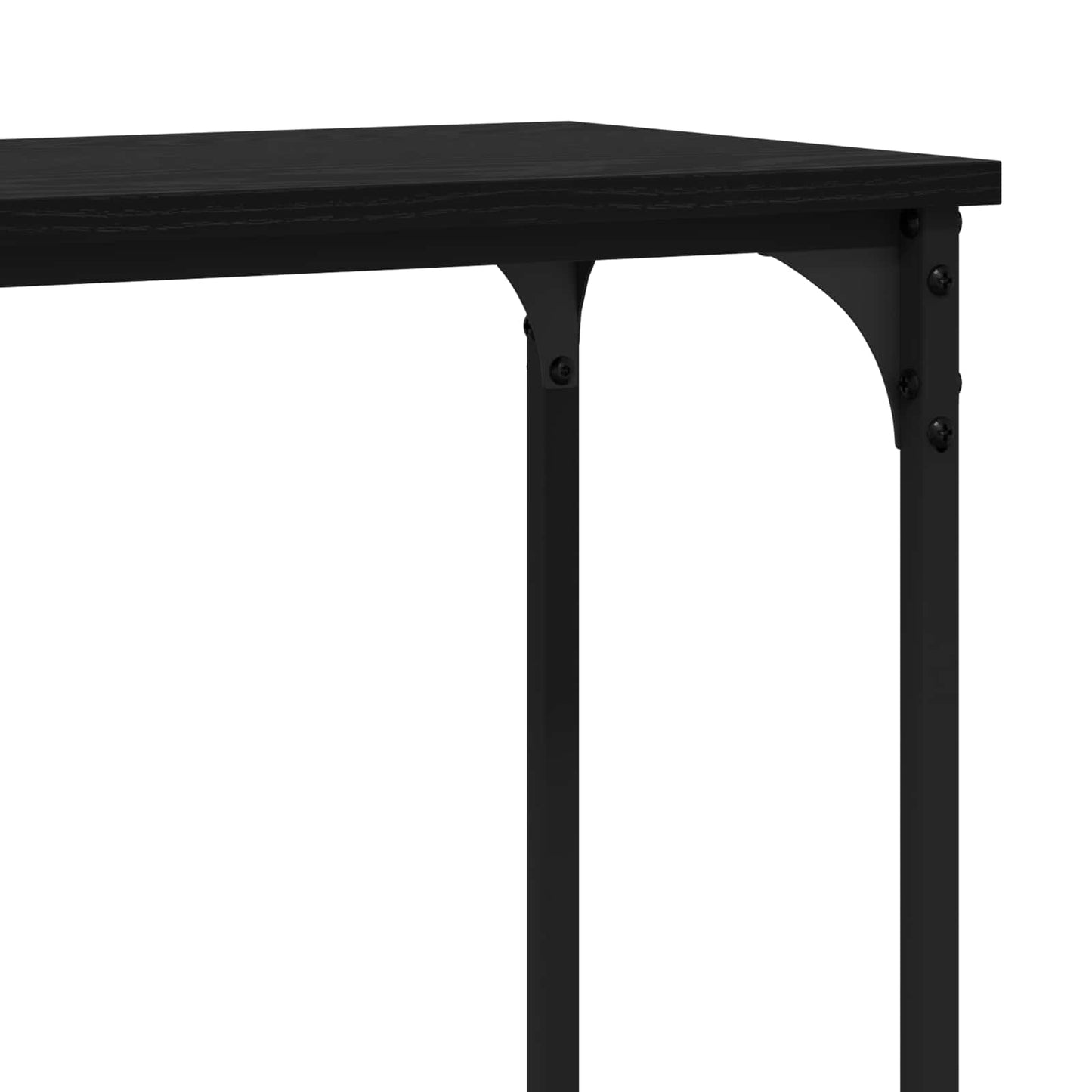 vidaXL Konsolentisch mit Regal Schwarz Eichen-Optik 160 x 29 x 80 cm
