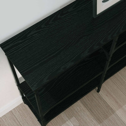 vidaXL Konsolentisch mit Regal Schwarz Eichen-Optik 160 x 29 x 80 cm