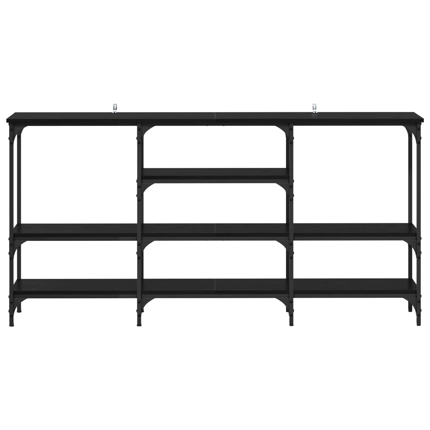 vidaXL Konsolentisch mit Regal Schwarz Eichen-Optik 160 x 29 x 80 cm