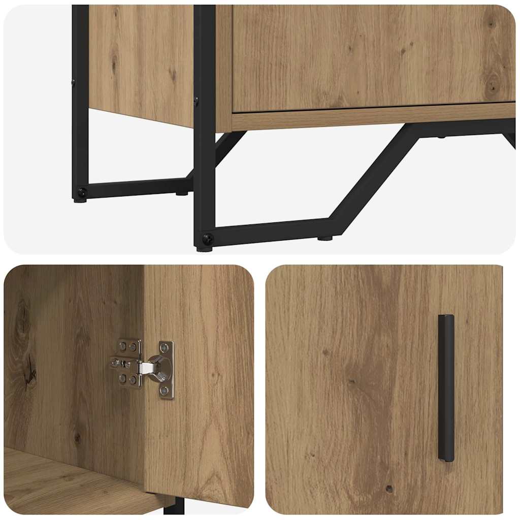 vidaXL Sideboard Artisan-Eiche 78 x 35 x 74.5 cm