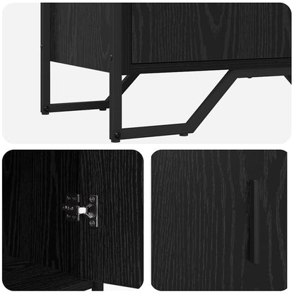 vidaXL Sideboard Schwarz Eichen-Optik 78 x 35 x 74.5 cm