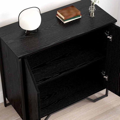 vidaXL Sideboard Schwarz Eichen-Optik 78 x 35 x 74.5 cm